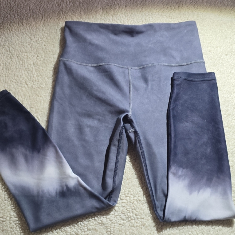 Athleta Ombre Gray and White Ombre Leggings